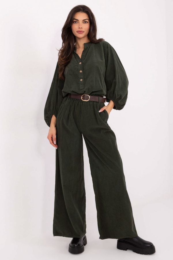 corduroy trousers model 220283 Italy Moda
