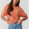 1112942 Short sleeve sweater model 224080 Makadamia