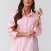 Long sleeve shirt model 224100 Makadamia