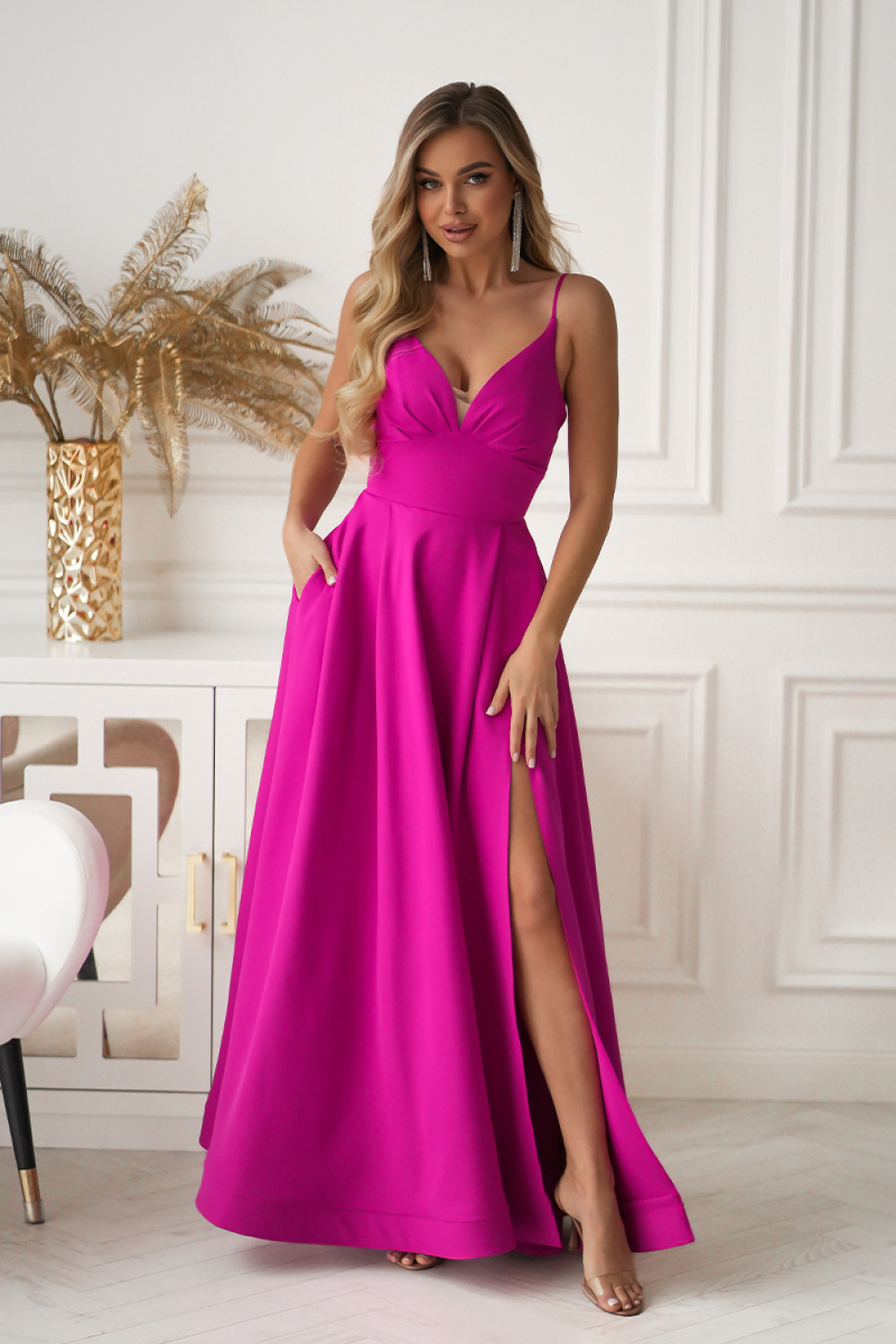 1113664 Long dress model 224295 Bicotone