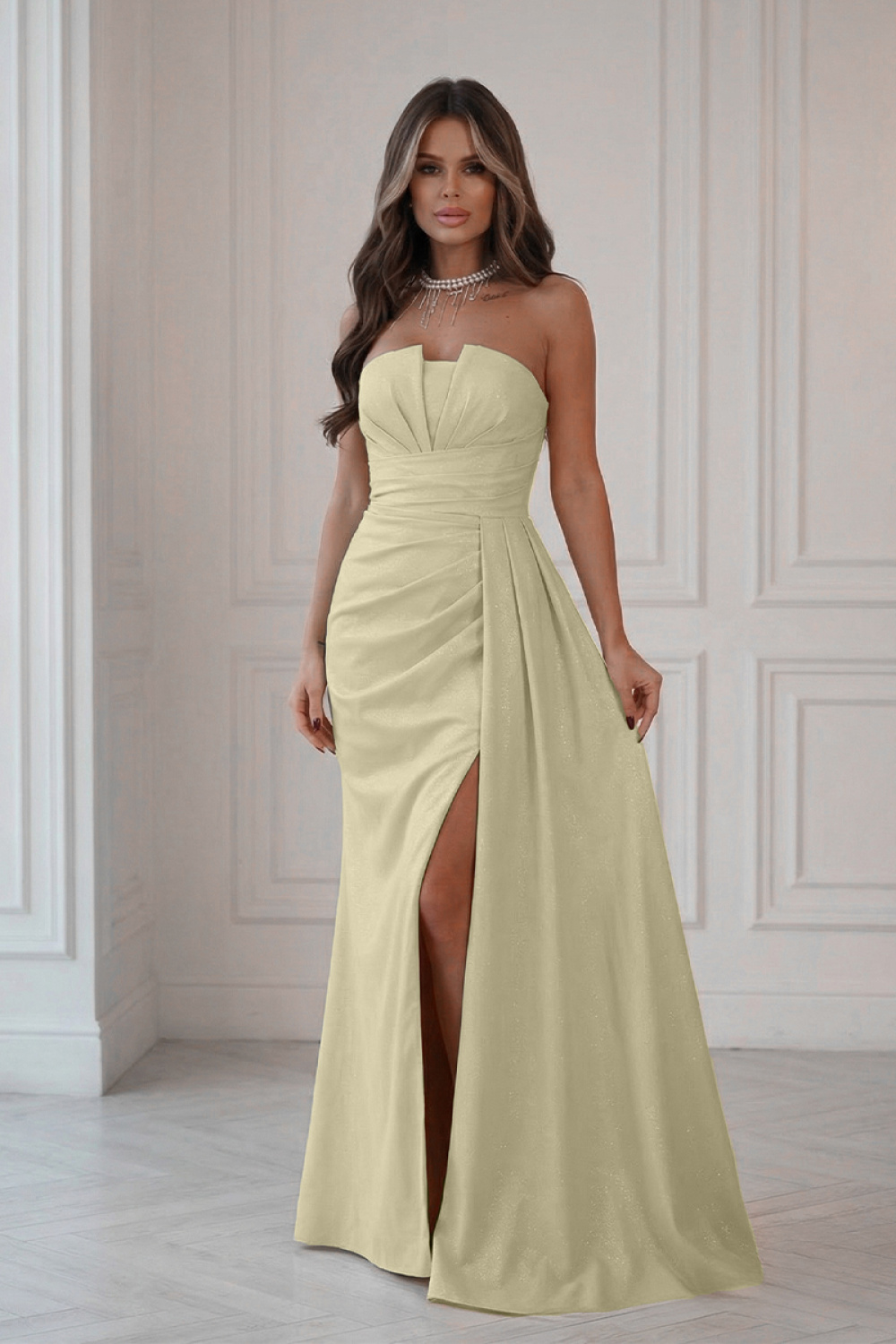 1114794 Long dress model 224636 Bicotone