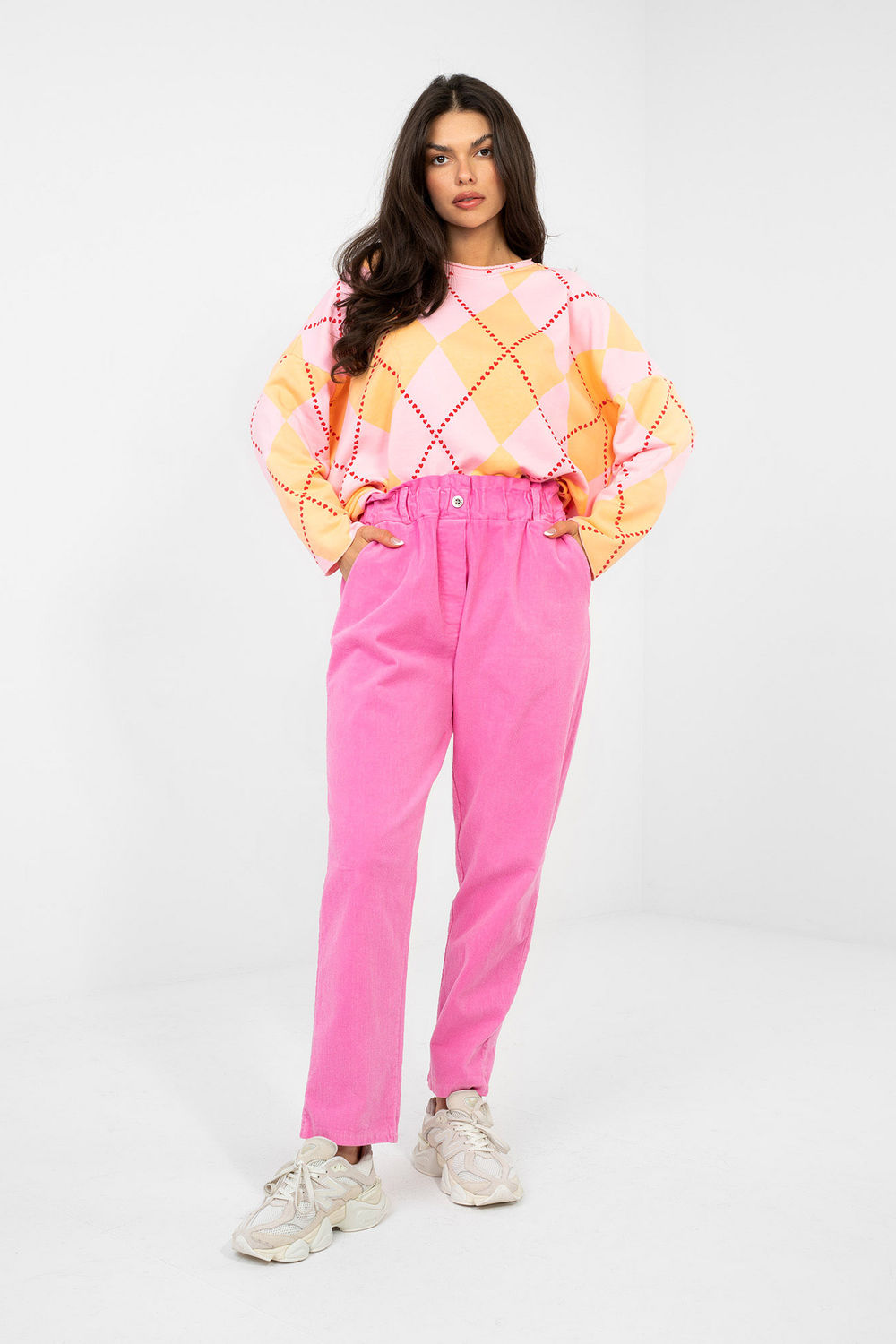 1117663 corduroy trousers model 225522 Italy Moda