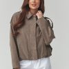 Corduroy jacket model 225690 Makadamia