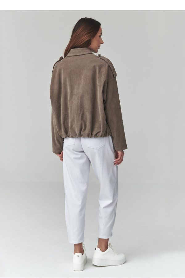 Corduroy jacket model 225690 Makadamia
