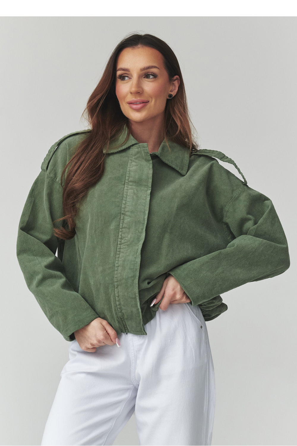 1118206 Corduroy jacket model 225691 Makadamia