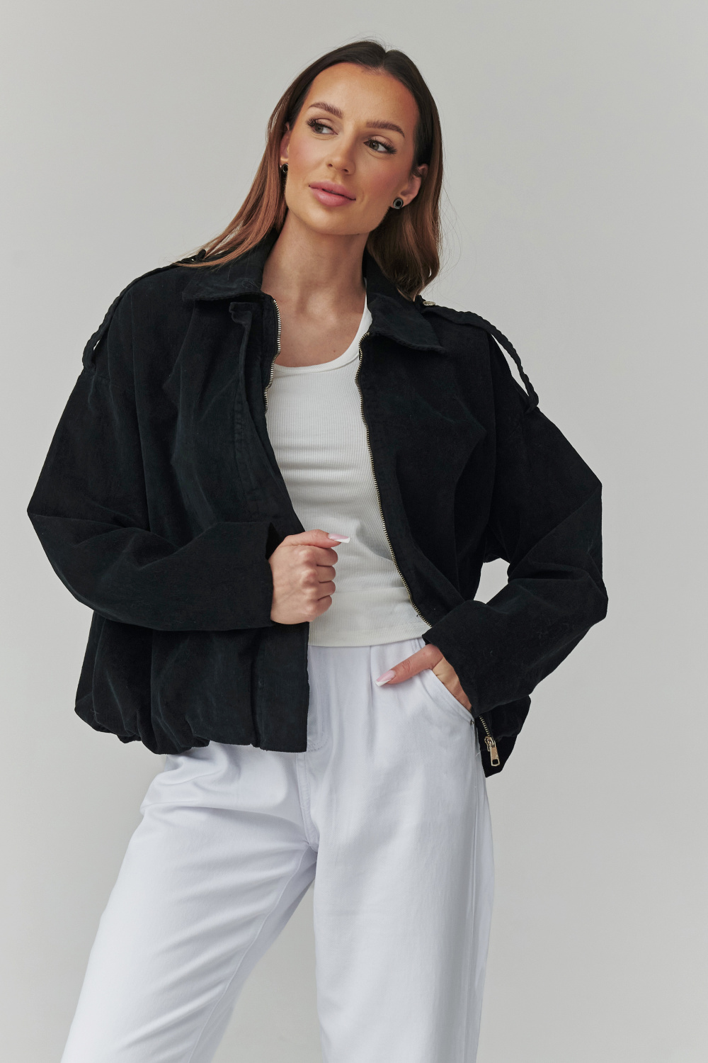 1118212 Corduroy jacket model 225693 Makadamia