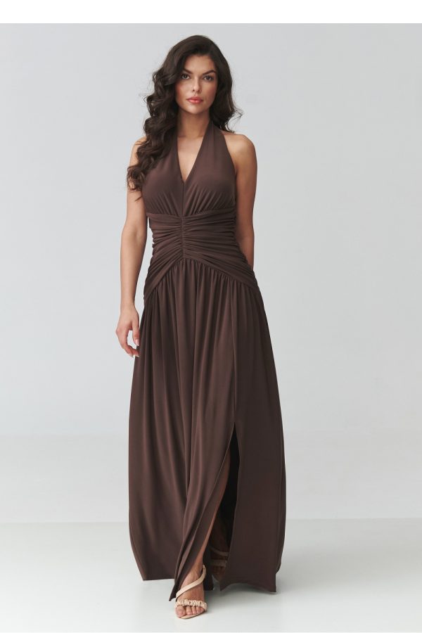 Long dress model 228322 Makadamia