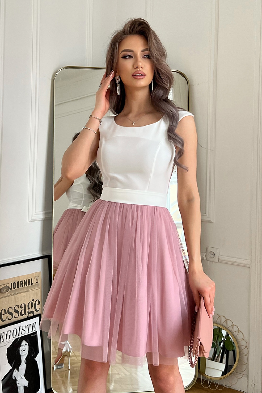 972858 Evening dress model 177810 Bicotone