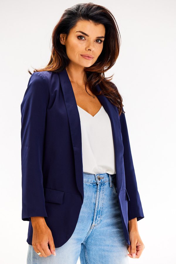 navy blue Jacket model 187115 awama