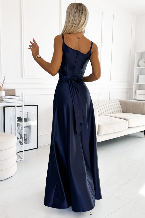 navy blue Long dress model 188108 Numoco