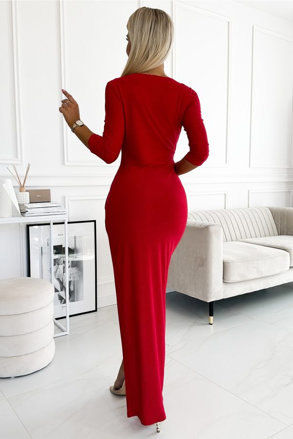 red Long dress model 188118 Numoco