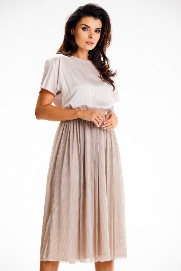 beige Evening dress model 189437 awama