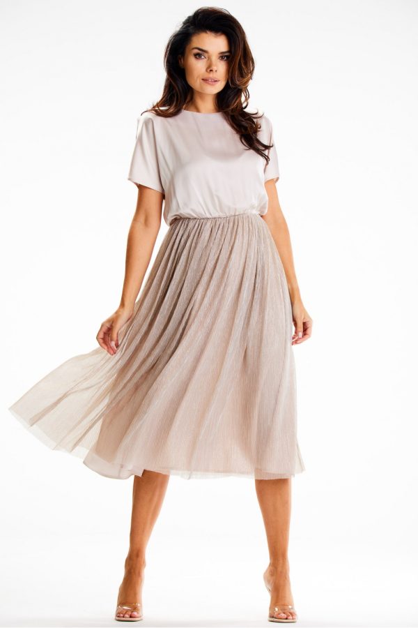 beige Evening dress model 189437 awama