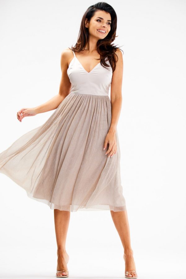 beige Evening dress model 189446 awama