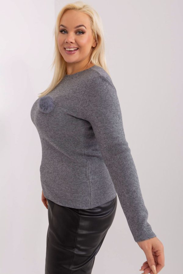 grey Jumper plus size model 190065 Factory Price