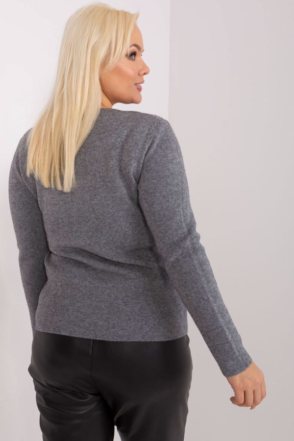 grey Jumper plus size model 190065 Factory Price