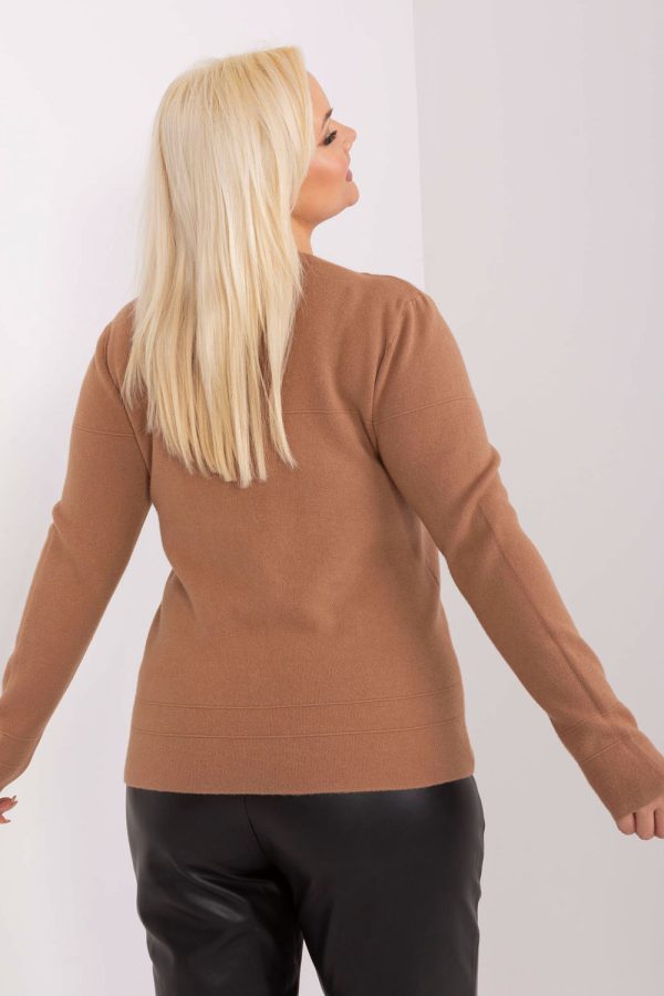 brown Jumper plus size model 190066 Factory Price
