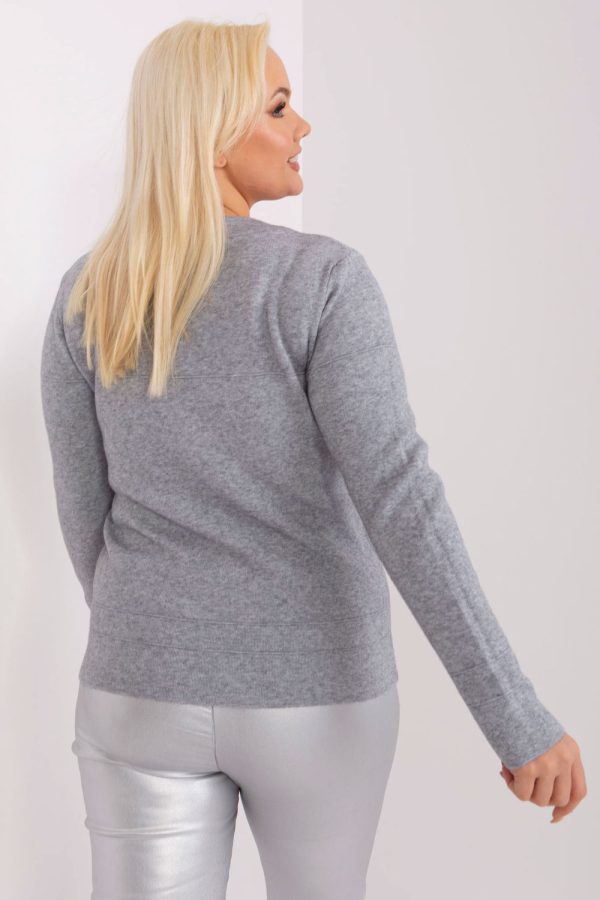 grey Jumper plus size model 190070 Factory Price