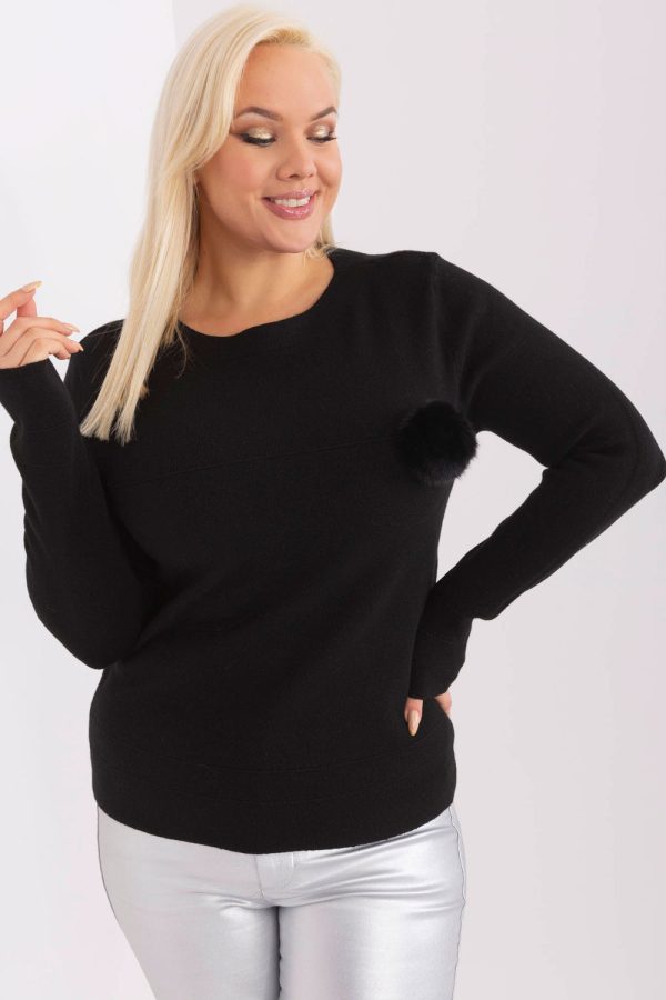 black Jumper plus size model 190071 Factory Price