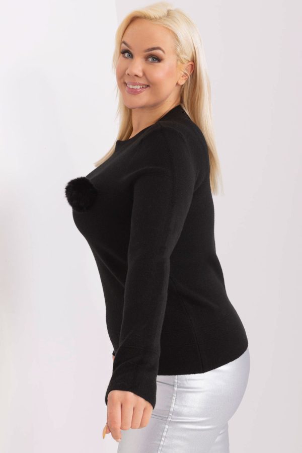 black Jumper plus size model 190071 Factory Price