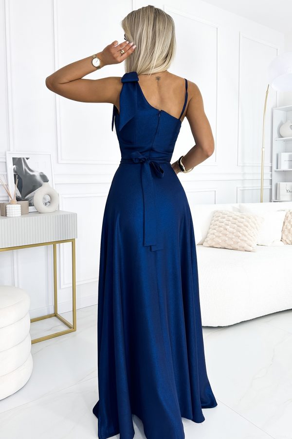navy blue Long dress model 192137 Numoco