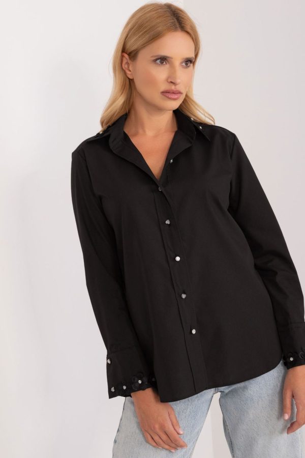 black Long sleeve shirt model 193044 Lakerta