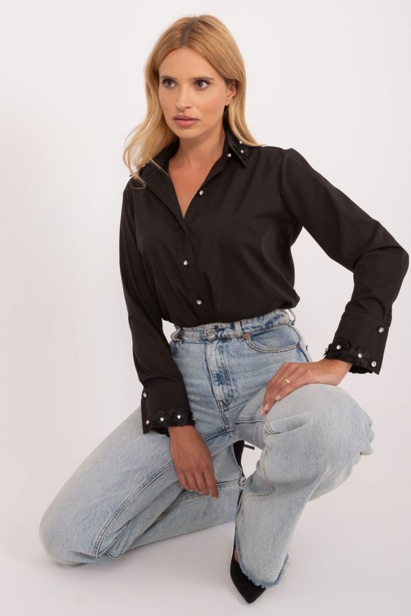 black Long sleeve shirt model 193044 Lakerta