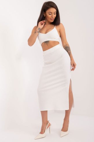 beige Long skirt model 195197 Lakerta