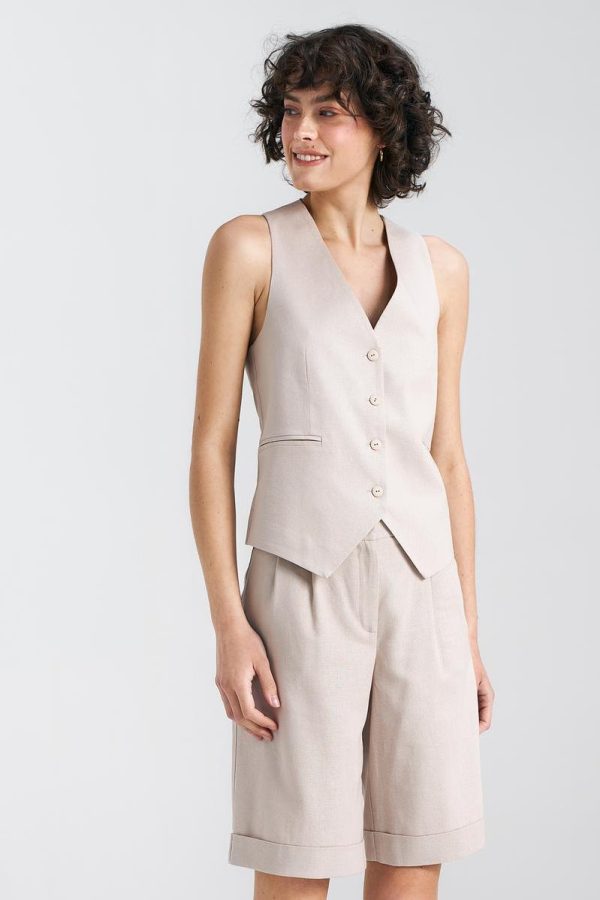 beige Gilet model 197003 Nife