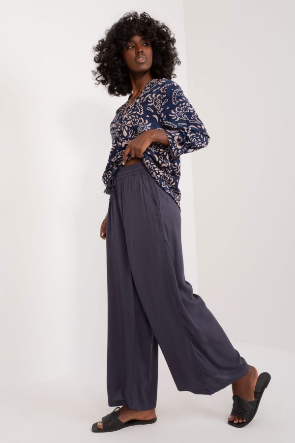 navy blue Women trousers model 197539 Sublevel