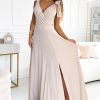 1034361 beige Long dress model 198496 Numoco