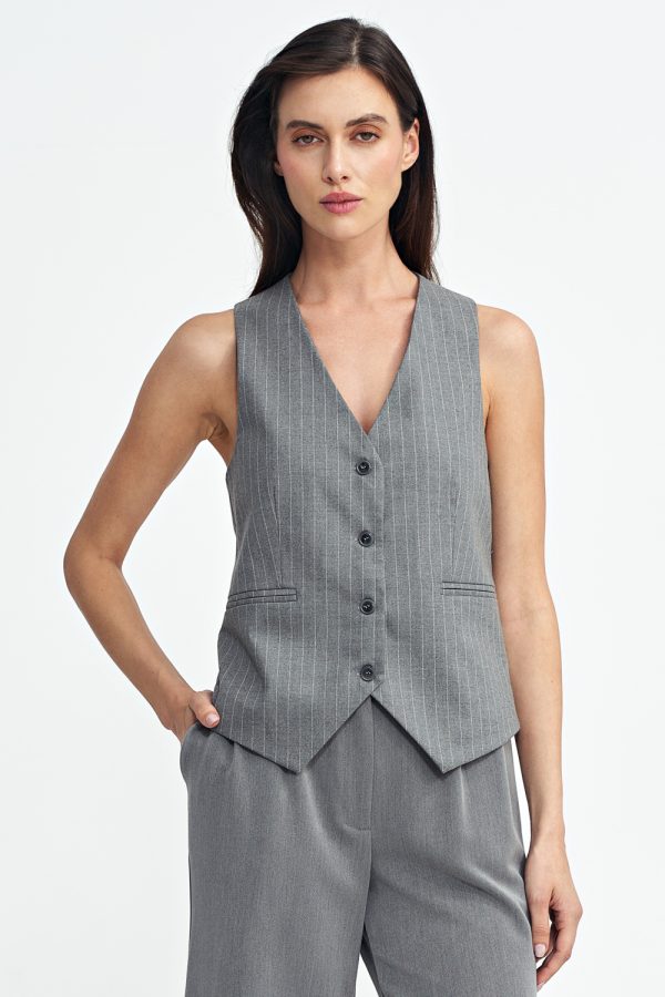 grey Gilet model 199707 Nife