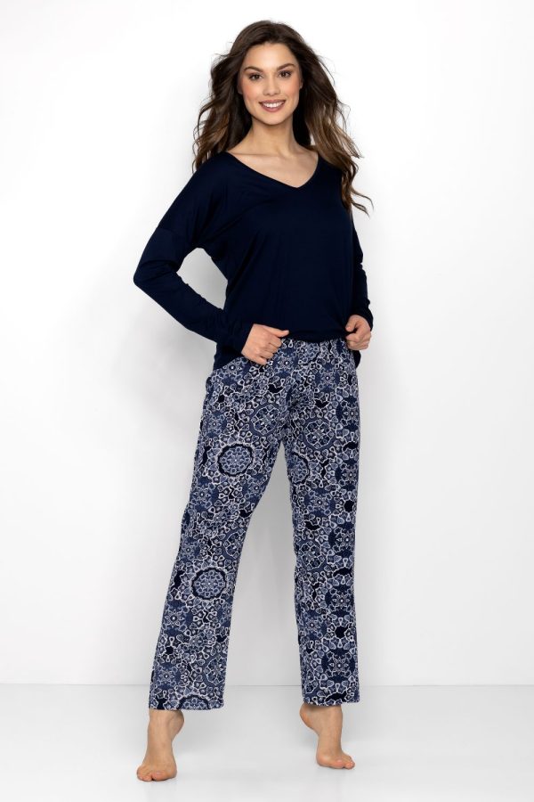 navy blue Pyjama model 199727 Momenti Per Me