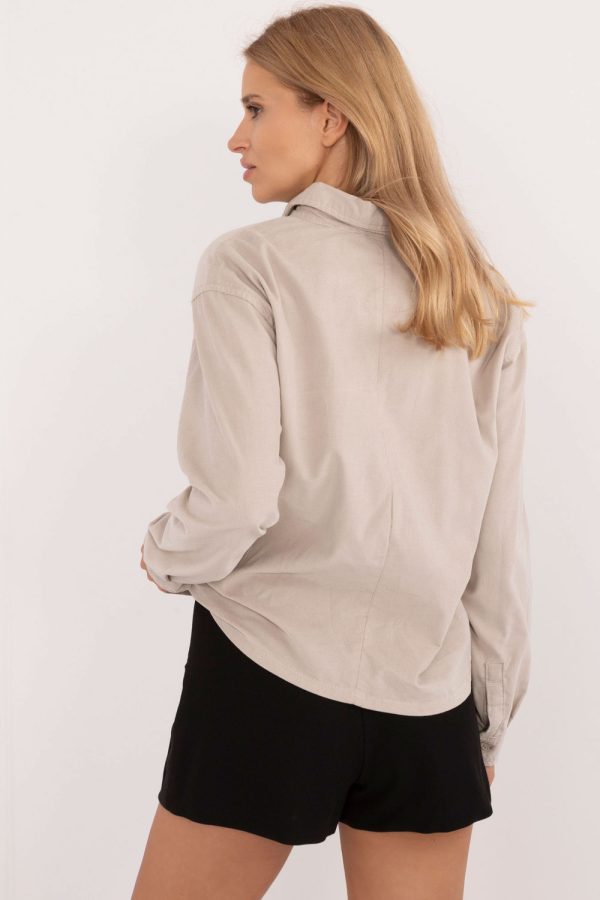 beige Long sleeve shirt model 200434 Sublevel