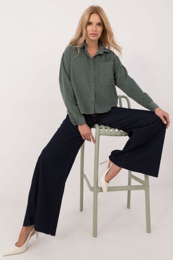 green Long sleeve shirt model 200435 Sublevel