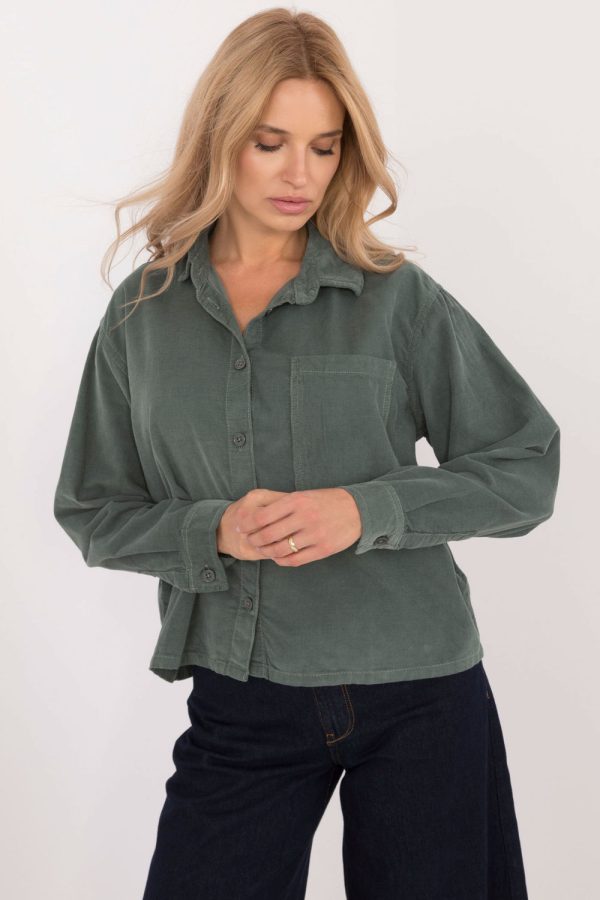 green Long sleeve shirt model 200435 Sublevel