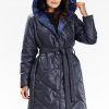 navy blue Coat model 200546 awama