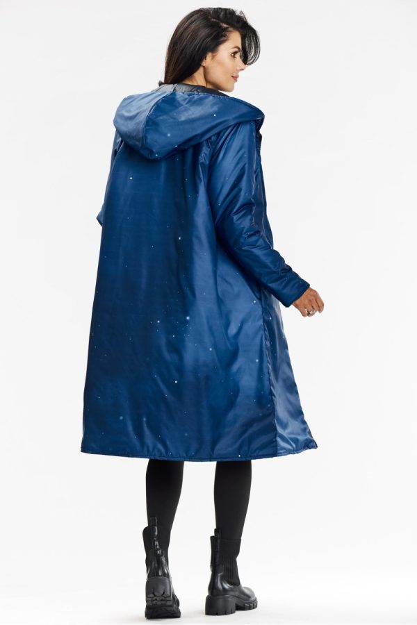 navy blue Coat model 200548 awama