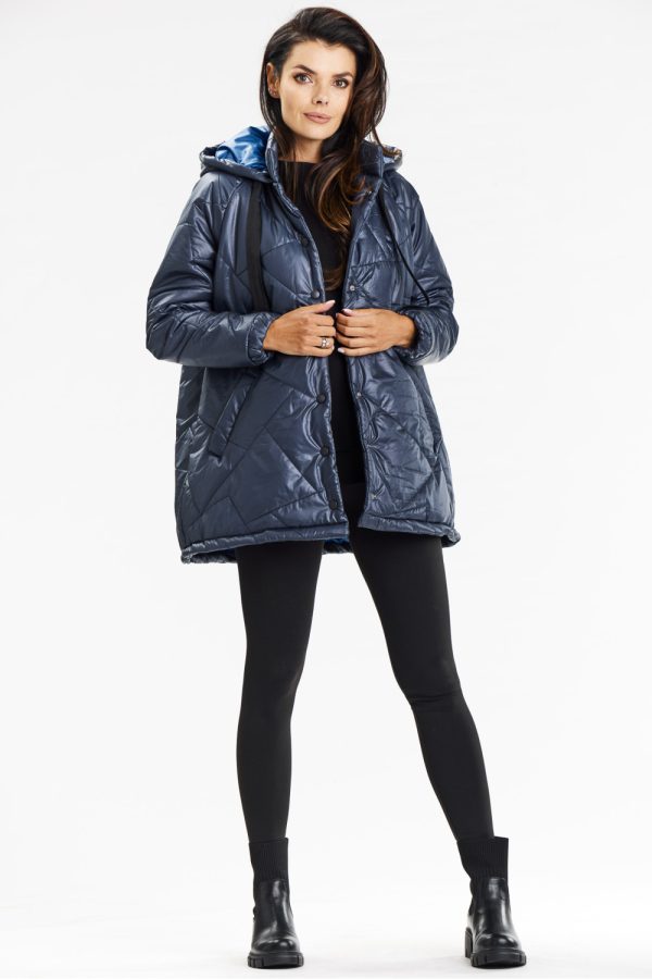 navy blue Jacket model 201249 awama