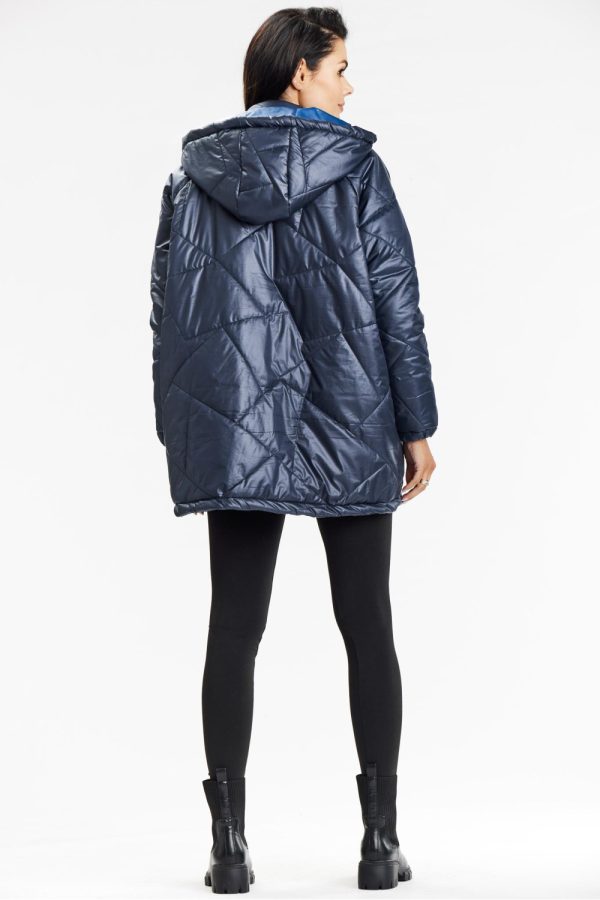 navy blue Jacket model 201249 awama