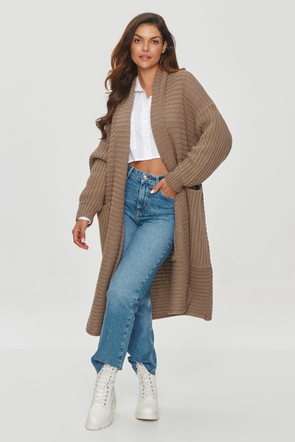 beige Cardigan model 201794 Makadamia