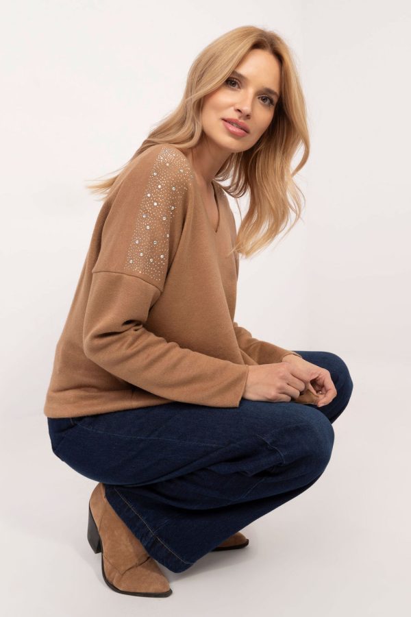brown Jumper model 202741 Italy Moda