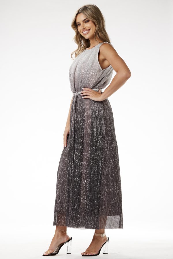 grey Long dress model 204239 awama