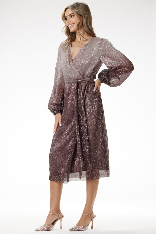 brown Evening dress model 204243 awama