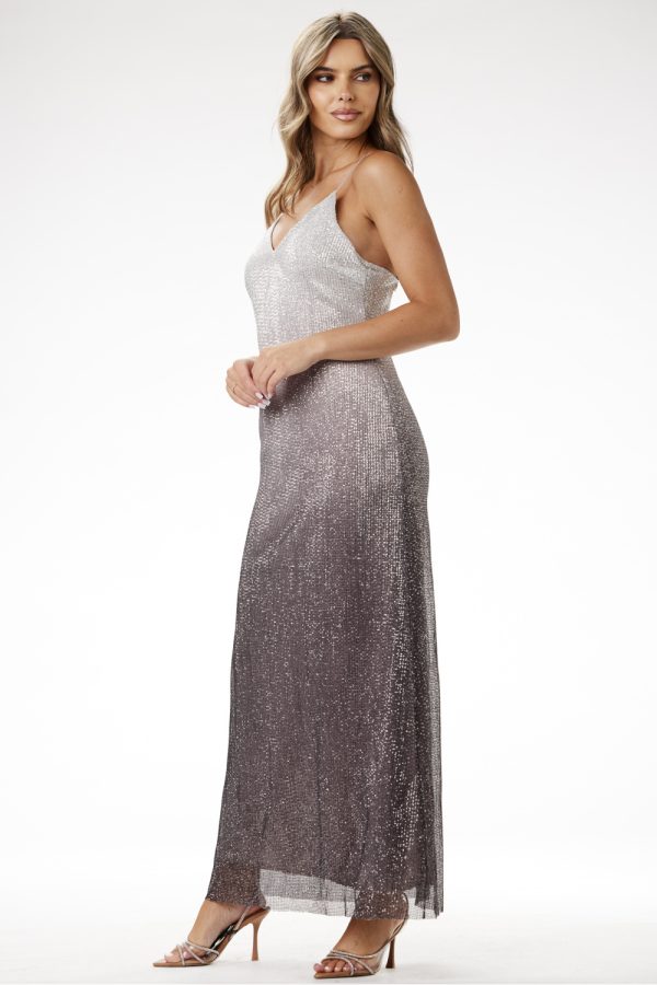grey Long dress model 204245 awama