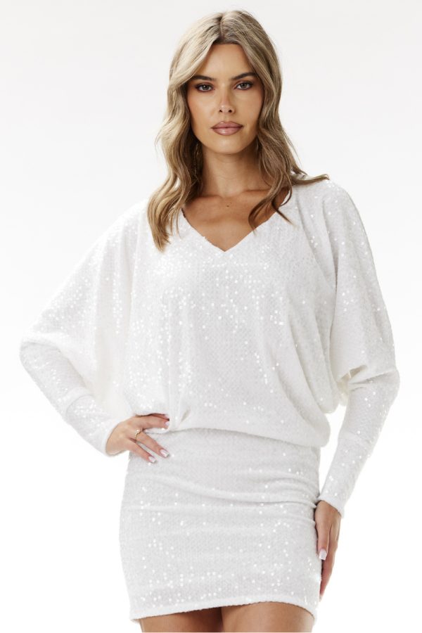 white Evening dress model 204248 awama