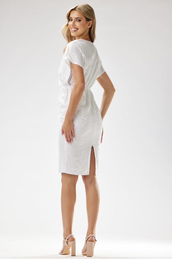 white Evening dress model 204255 awama