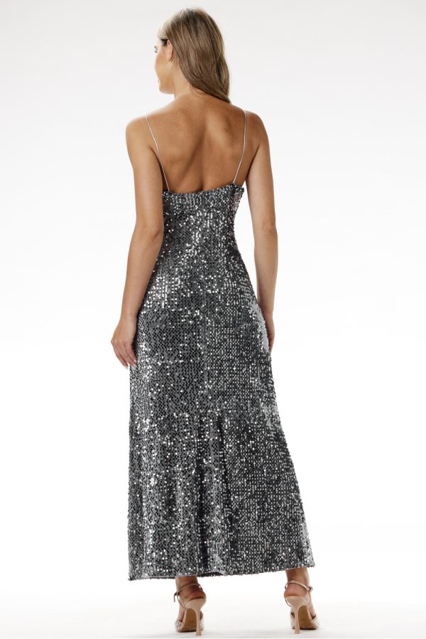 grey Long dress model 204260 awama