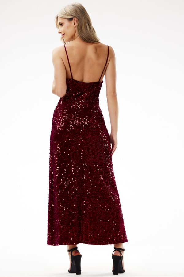 red Long dress model 204261 awama
