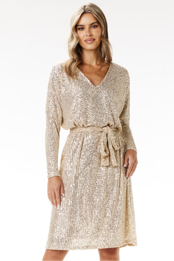 beige Evening dress model 204285 awama